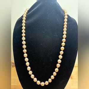 Lustrous Gold Pearl Necklace